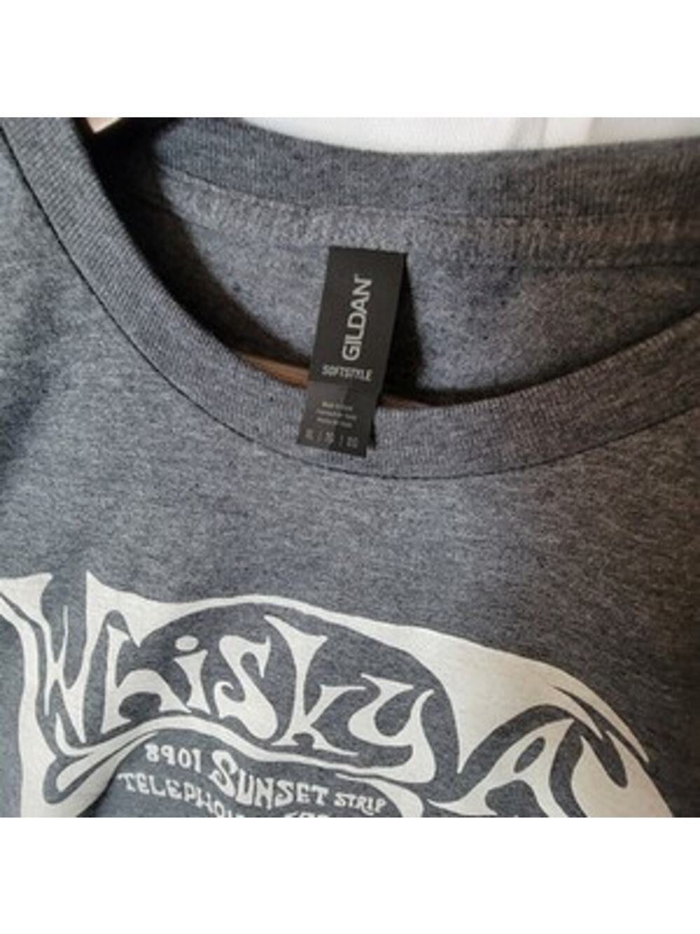 Whisky a go go  club t shirt  size xl heather gray